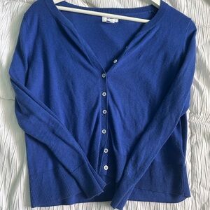 Old Navy Royal Blue Button-Up V-Neck Cardigan